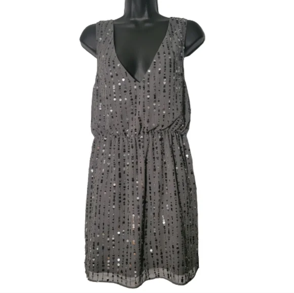 slim fit dress slacks Dark Gray Sequin Beads Long Prom Dress Backless Evening Dress US 16 / Dark Gray